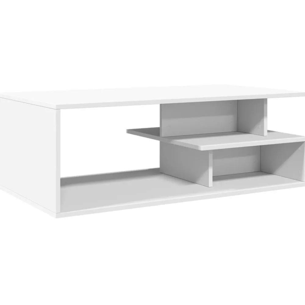 Tafels*vidaXL Salontafel 102x55x35 cm bewerkt hout Wit