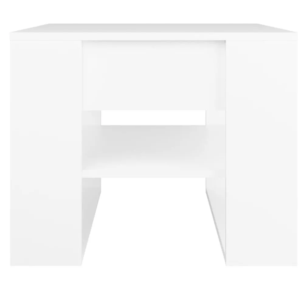 Tafels*vidaXL Salontafel 55,5x55x45 cm bewerkt hout Wit
