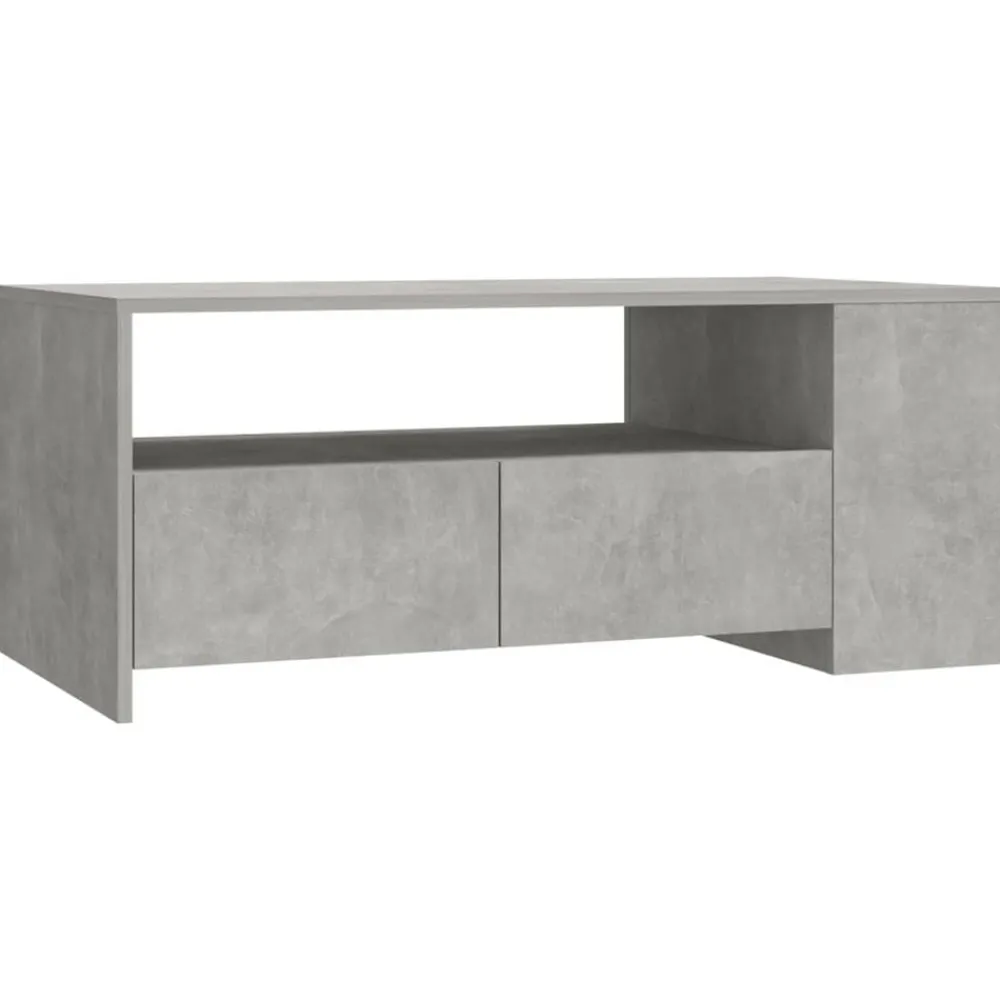 Tafels*vidaXL Salontafel 102x55x42 cm bewerkt hout Betongrijs