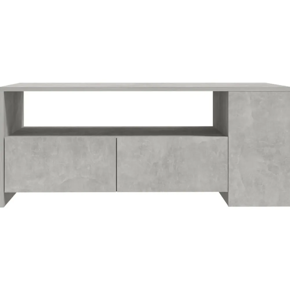 Tafels*vidaXL Salontafel 102x55x42 cm bewerkt hout Betongrijs