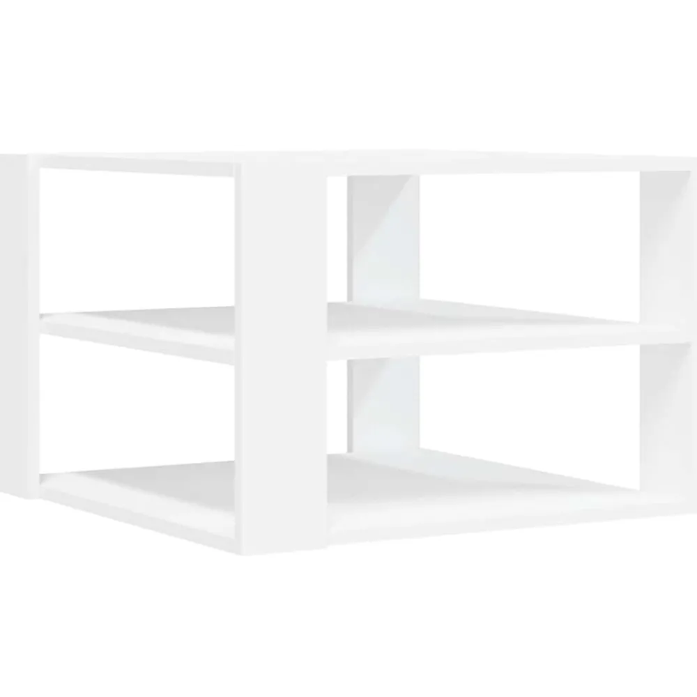 Tafels*vidaXL Salontafel 58x58x40 cm bewerkt hout Wit