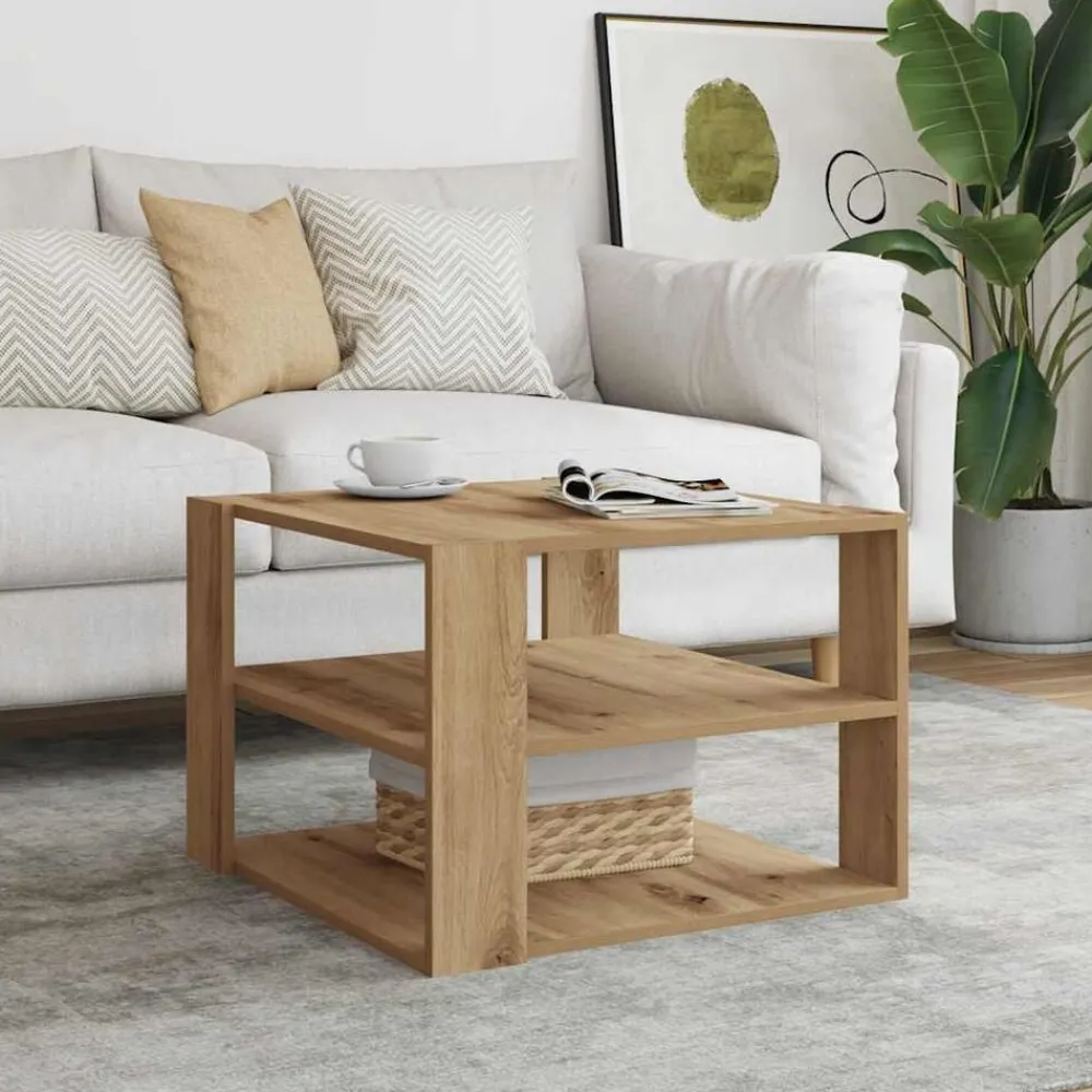 Salontafel 58x58x40 cm bewerkt hout>vidaXL New