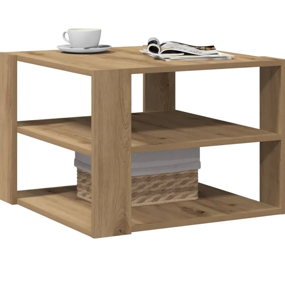 Salontafel 58x58x40 cm bewerkt hout>vidaXL New