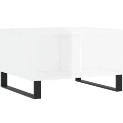 Tafels*vidaXL Salontafel 60x50x36,5 cm bewerkt hout Hoogglans wit