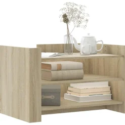 Salontafel 80x50x50 cm bewerkt hout kleurig><noscript><img width=