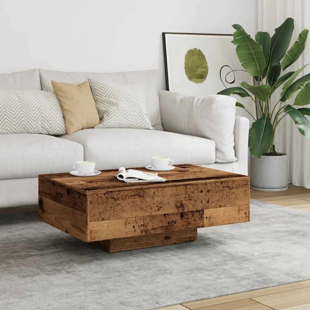 Salontafel 85x55x31 cm bewerkt hout kleurig>vidaXL