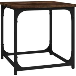 Tafels*vidaXL Salontafel 40x40x40 cm bewerkt hout kleurig Gerookt eiken