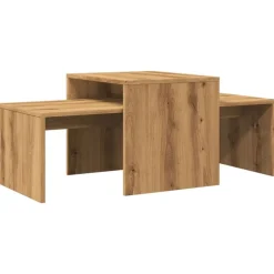 Tafels*vidaXL Salontafel 100x48x40 cm bewerkt hout artisanaal eikenkleurig