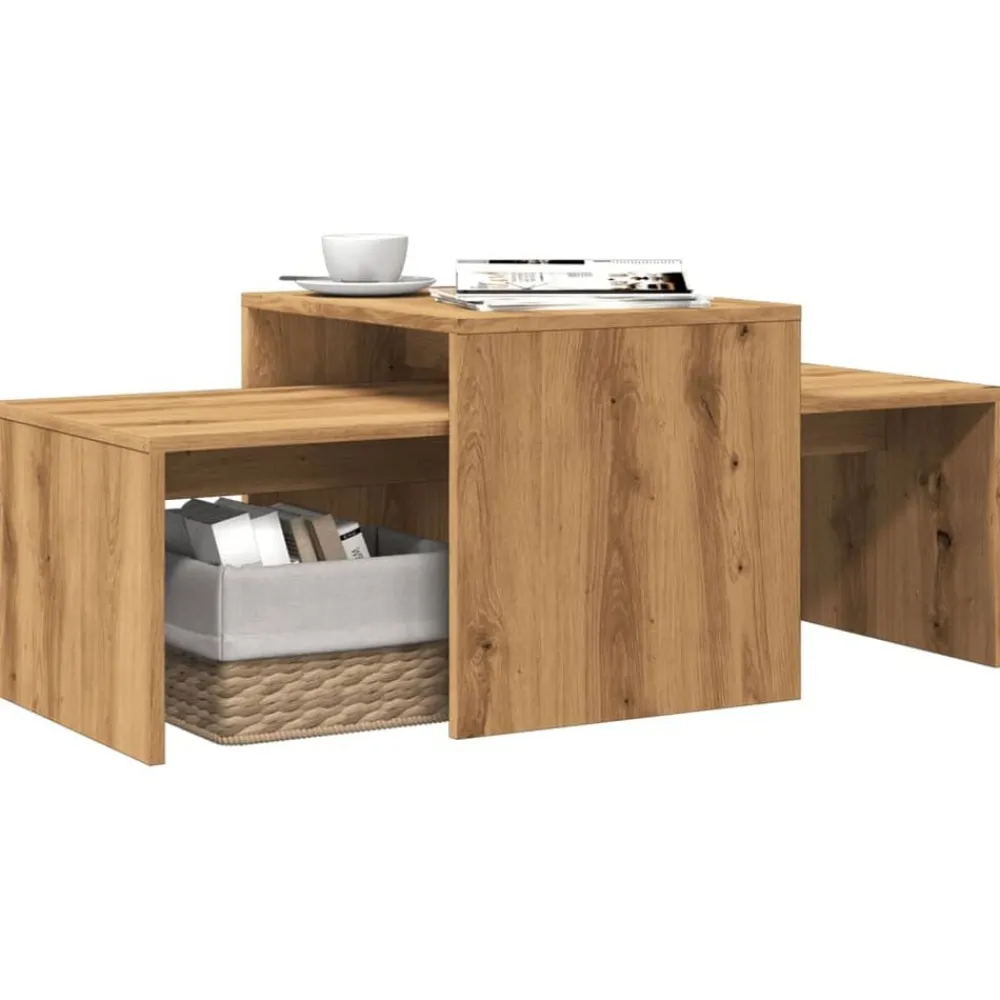 Tafels*vidaXL Salontafel 100x48x40 cm bewerkt hout artisanaal eikenkleurig