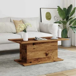 Tafels*vidaXL Salontafel 102x55,5x40 cm bewerkt hout oude houtkleurig Oud hout
