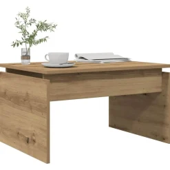 Salontafel 68x50x38 cm bewerkt hout artisanaal eikenkleur><noscript><img width=
