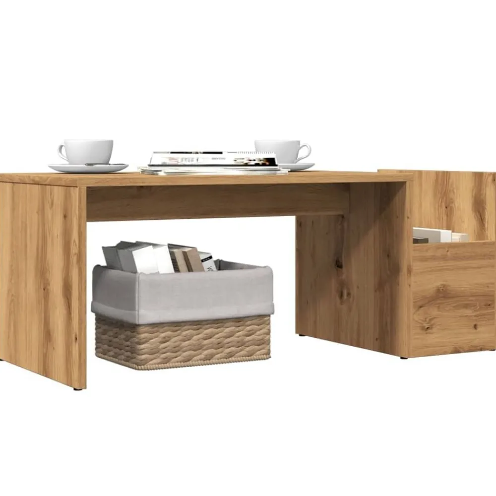 Salontafel 90x45x35 cm bewerkt hout artisan eikenkleurig>vidaXL Online