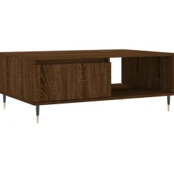 Tafels*vidaXL Salontafel 90x60x35 cm bewerkt hout bruin eikenkleur