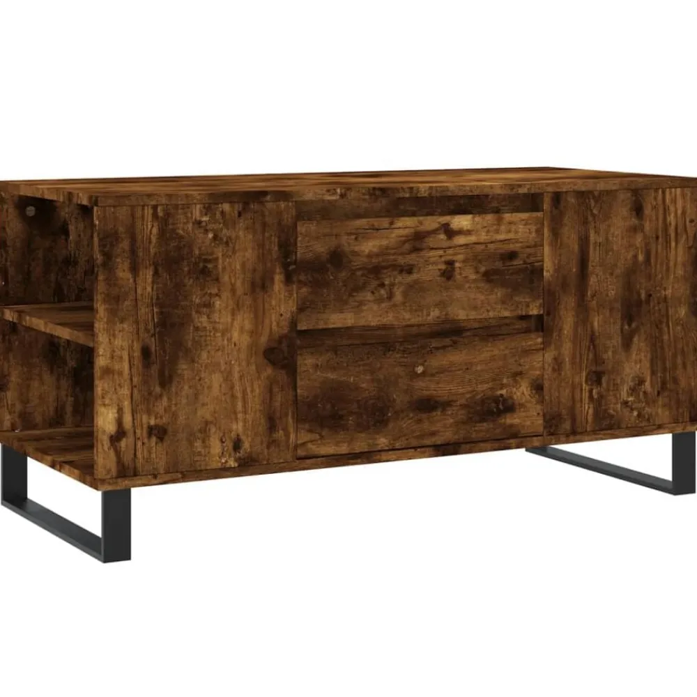 Salontafel 102x44,5x50 cm bewerkt hout kleurig>vidaXL Outlet