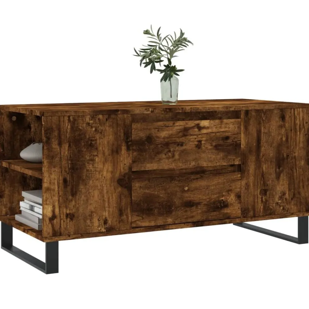 Salontafel 102x44,5x50 cm bewerkt hout kleurig>vidaXL Outlet