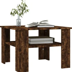 Salontafel 60x60x42 cm bewerkt hout kleurig><noscript><img width=