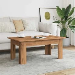 Salontafel 100x60x42 cm bewerkt hout artisanaal eikenkleur>vidaXL Best