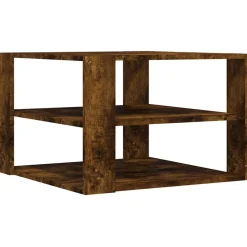 Tafels*vidaXL Salontafel 58x58x40 cm bewerkt hout kleurig Gerookt eiken