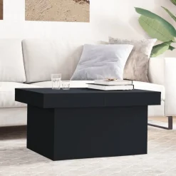 Tafels*vidaXL Salontafel 80x55x40 cm bewerkt hout Zwart