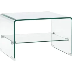 Salontafel 50x45x33 cm gehard glas transparant>vidaXL Best