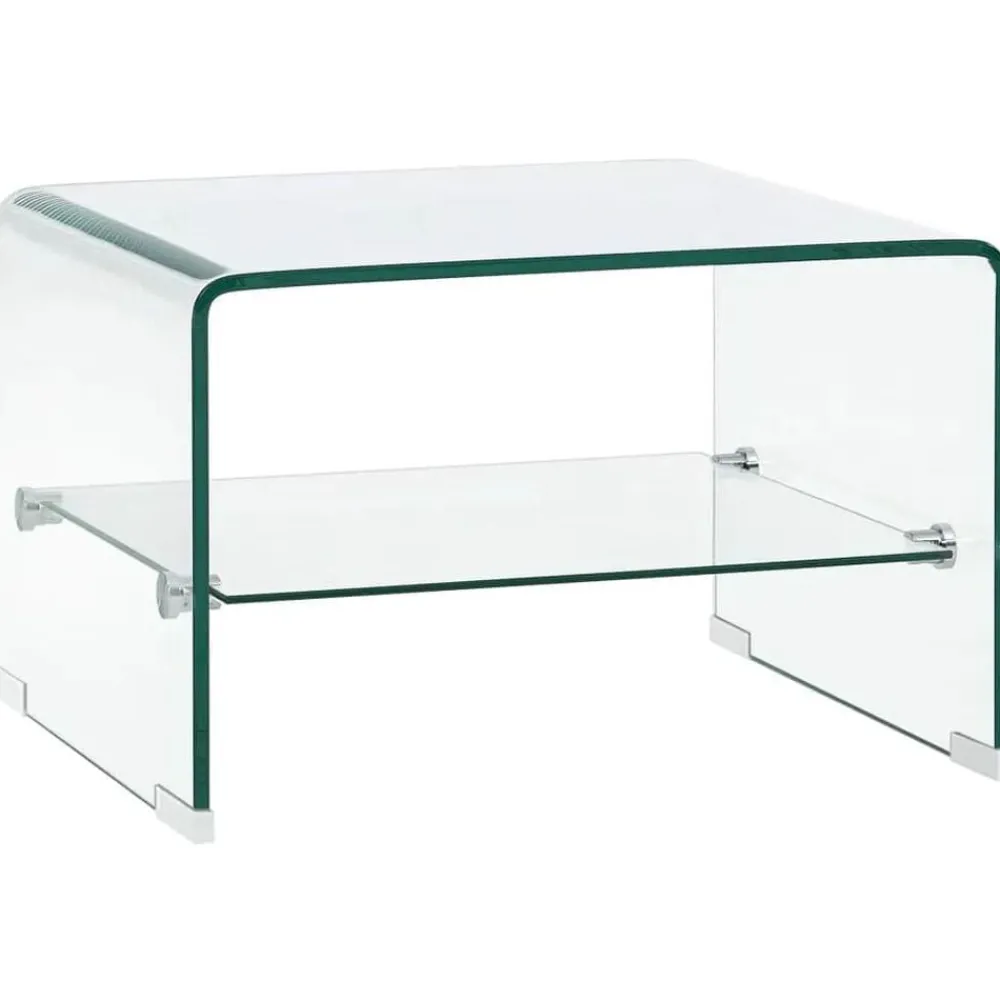 Salontafel 50x45x33 cm gehard glas transparant>vidaXL Best