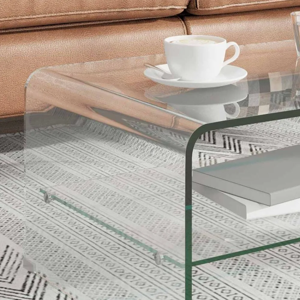 Salontafel 50x45x33 cm gehard glas transparant>vidaXL Best