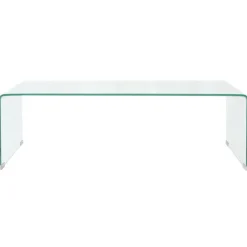 Salontafel 98x45x30 cm gehard glas transparant>vidaXL Best