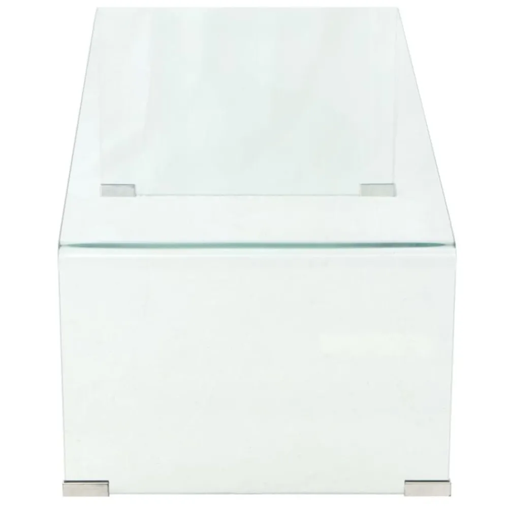 Salontafel 98x45x30 cm gehard glas transparant>vidaXL Best