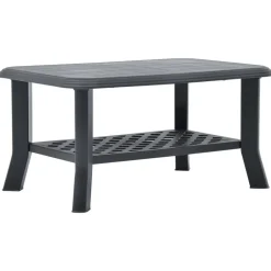 Tafels*vidaXL Salontafel 90x60x46 cm kunststof Antraciet