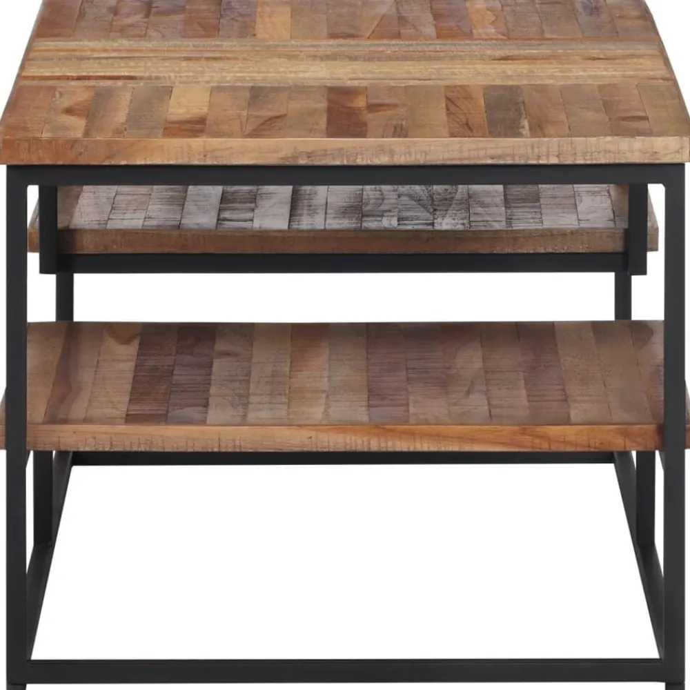 Tv-Meubels*vidaXL Salontafel 90x50x39 cm massief gerecycled teakhout