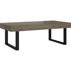 Salontafel 120x60x40 cm MDF en ijzer en zwart>vidaXL