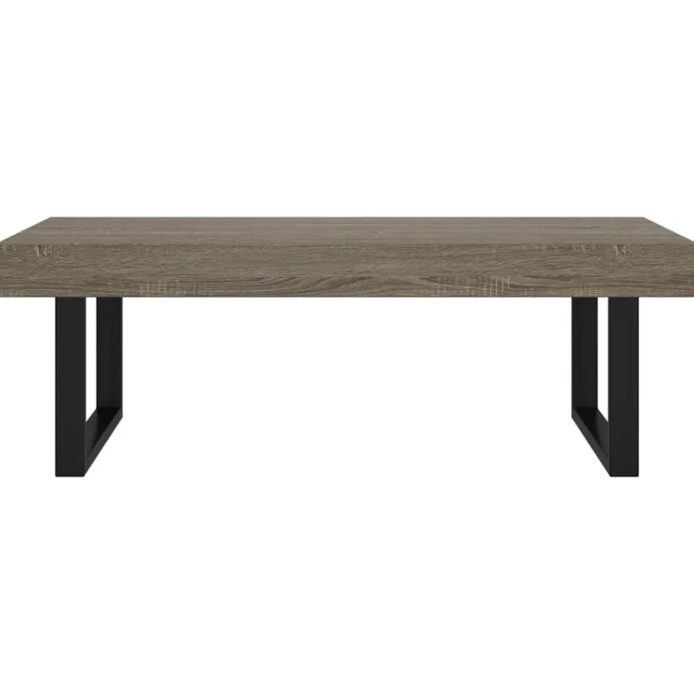 Salontafel 120x60x40 cm MDF en ijzer en zwart>vidaXL