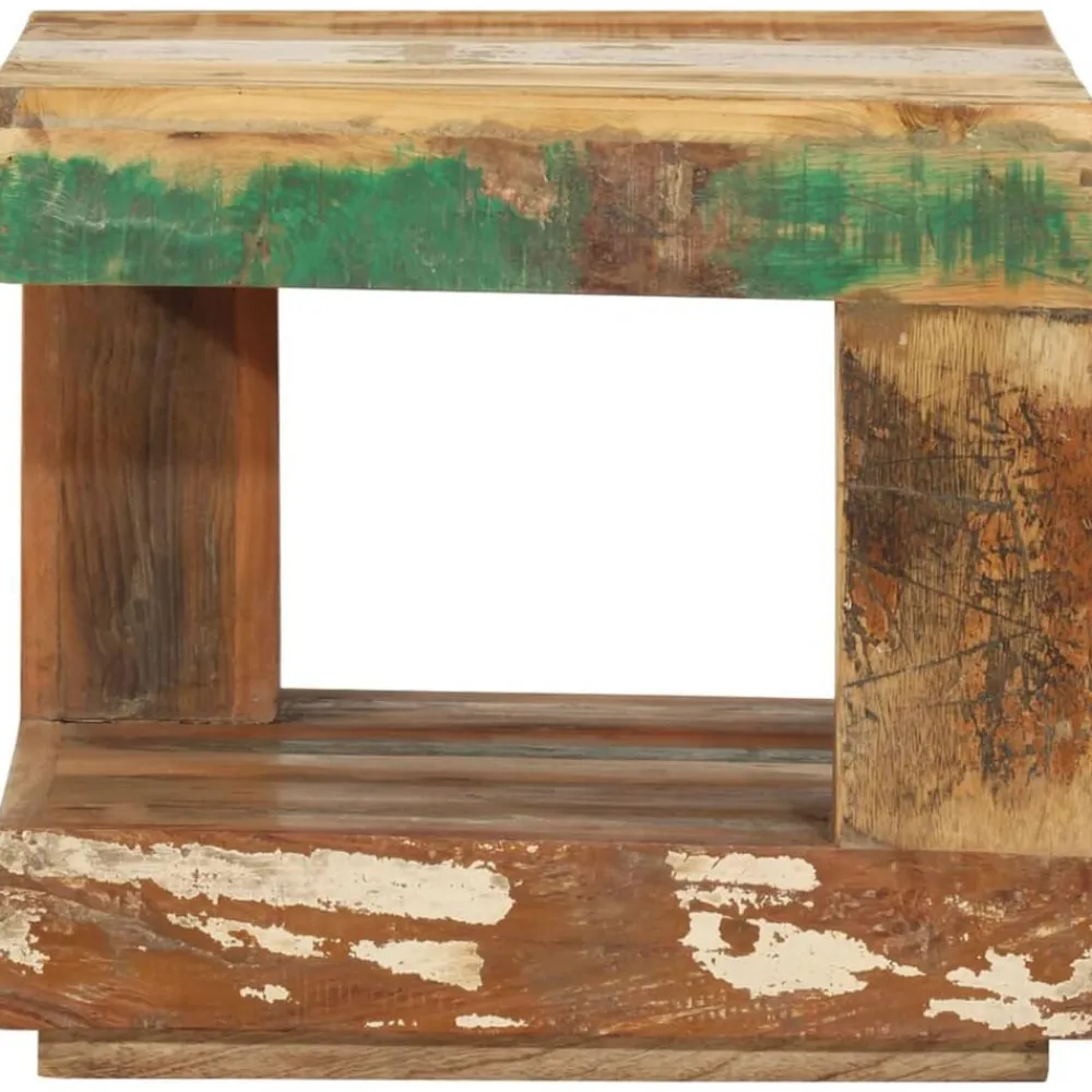 Tafels*vidaXL Salontafel 45x45x40 cm massief gerecycled hout