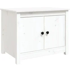 Tafels*vidaXL Salontafel 71x49x55 cm massief grenenhout Wit