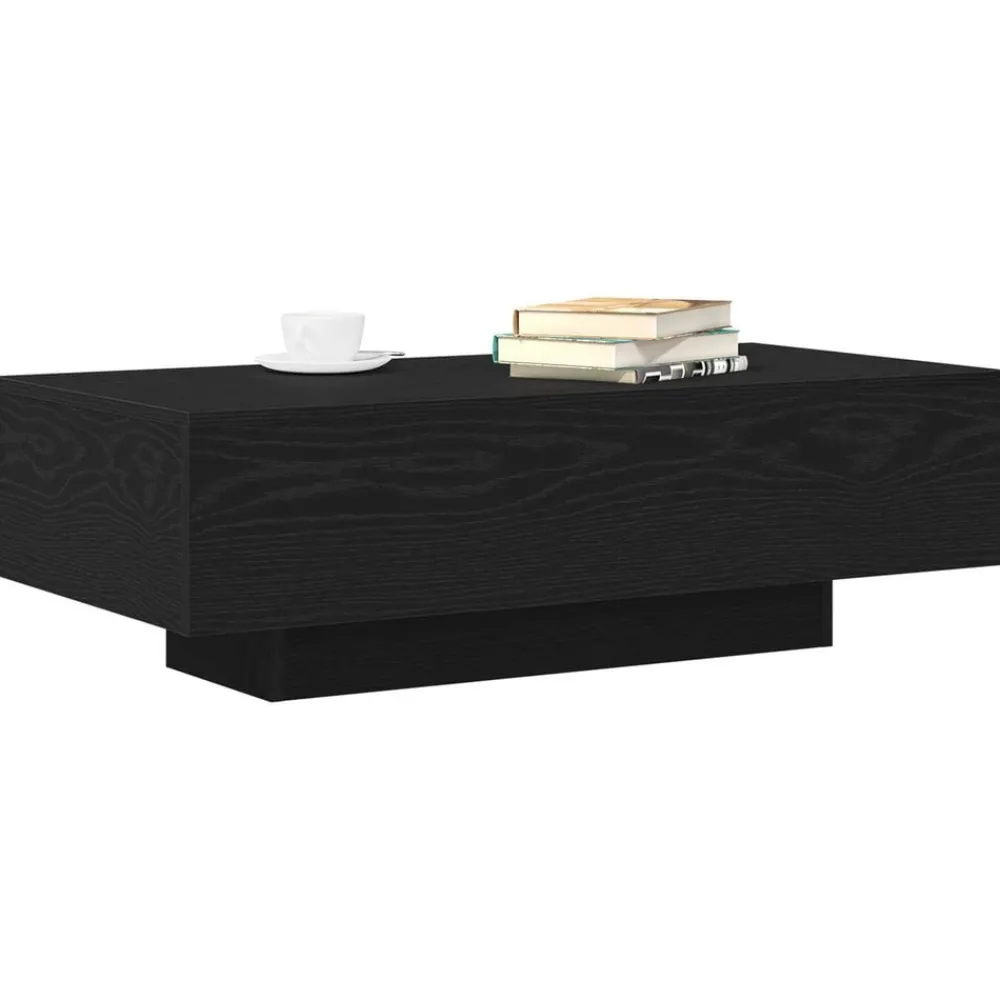 Tafels*vidaXL Salontafel 100 x 49,5 x 31 cm Bewerkt hout Zwart eiken
