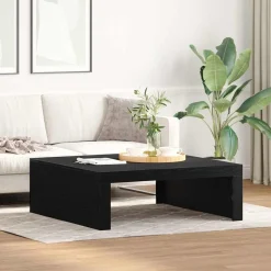 Tafels*vidaXL Salontafel 100 x 100 x 35 cm Bewerkt hout Zwart eiken