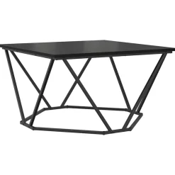 Salontafel 80 x 80 x 45 cm Engineered hout en staal>vidaXL
