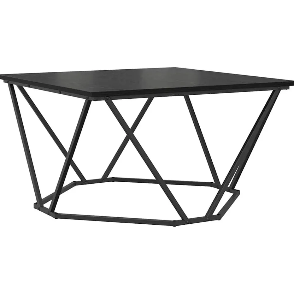 Salontafel 80 x 80 x 45 cm Engineered hout en staal>vidaXL
