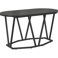 Tafels*vidaXL Salontafel 80 x 40 x 40.5 cm Bewerkt hout en metaal Zwart eiken