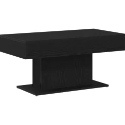 Tafels*vidaXL Salontafel 96 x 50 x 45 cm Bewerkt hout Zwart eiken