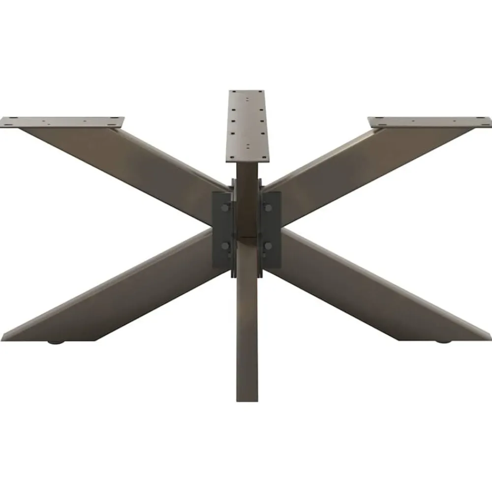 Tafelaccessoires*vidaXL Salontafelpoot spider vorm 98x58x(42-43) cm staal Naturel