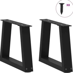 Salontafelpoten 2 st V-vormig 30x(30-31,3) cm staal><noscript><img width=