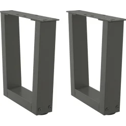 Tafelaccessoires*vidaXL Salontafelpoten 2 st V-vormig 30x(30-31,3) cm staal Antraciet