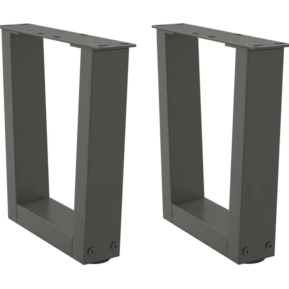 Tafelaccessoires*vidaXL Salontafelpoten 2 st V-vormig 30x(30-31,3) cm staal Antraciet