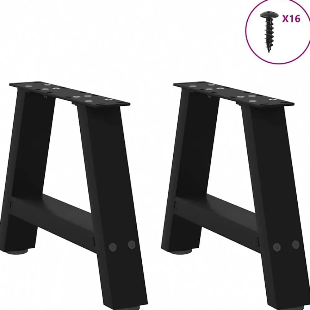 Salontafelpoten 2 st A-vormig 30x(30-31) cm staal>vidaXL Sale