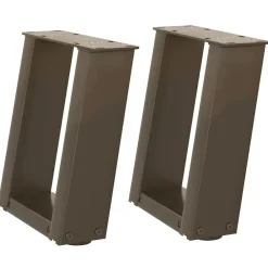 Salontafelpoten 2 st U-vormig 30x(30-31) cm staal>vidaXL