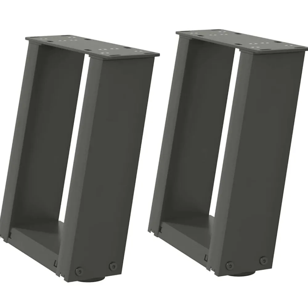 Salontafelpoten 2 st U-vormig 30x(30-31) cm staal>vidaXL New