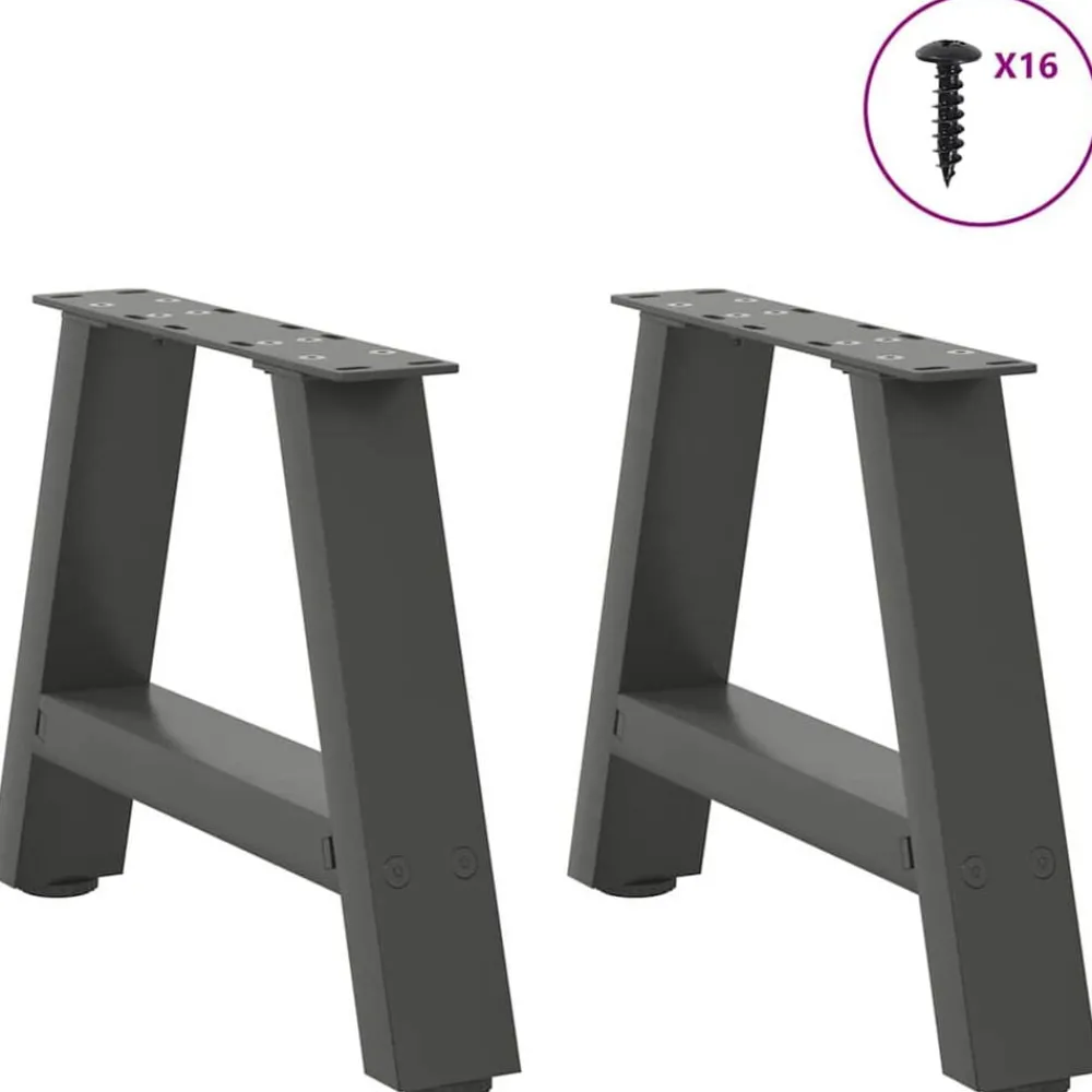 Salontafelpoten 2 st A-vormig 30x(30-31) cm staal>vidaXL Outlet