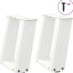Salontafelpoten 2 st U-vormig 30x(30-31) cm staal>vidaXL New
