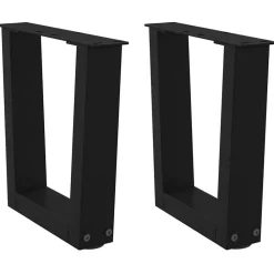 Tafelaccessoires*vidaXL Salontafelpoten 2 st V-vormig 30x(30-31,3) cm staal Zwart